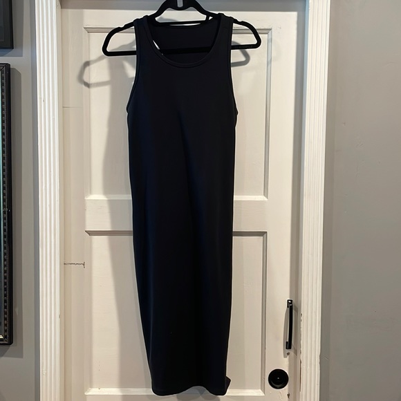 Zella Dresses & Skirts - Zella M black ribbed racer back midi dress